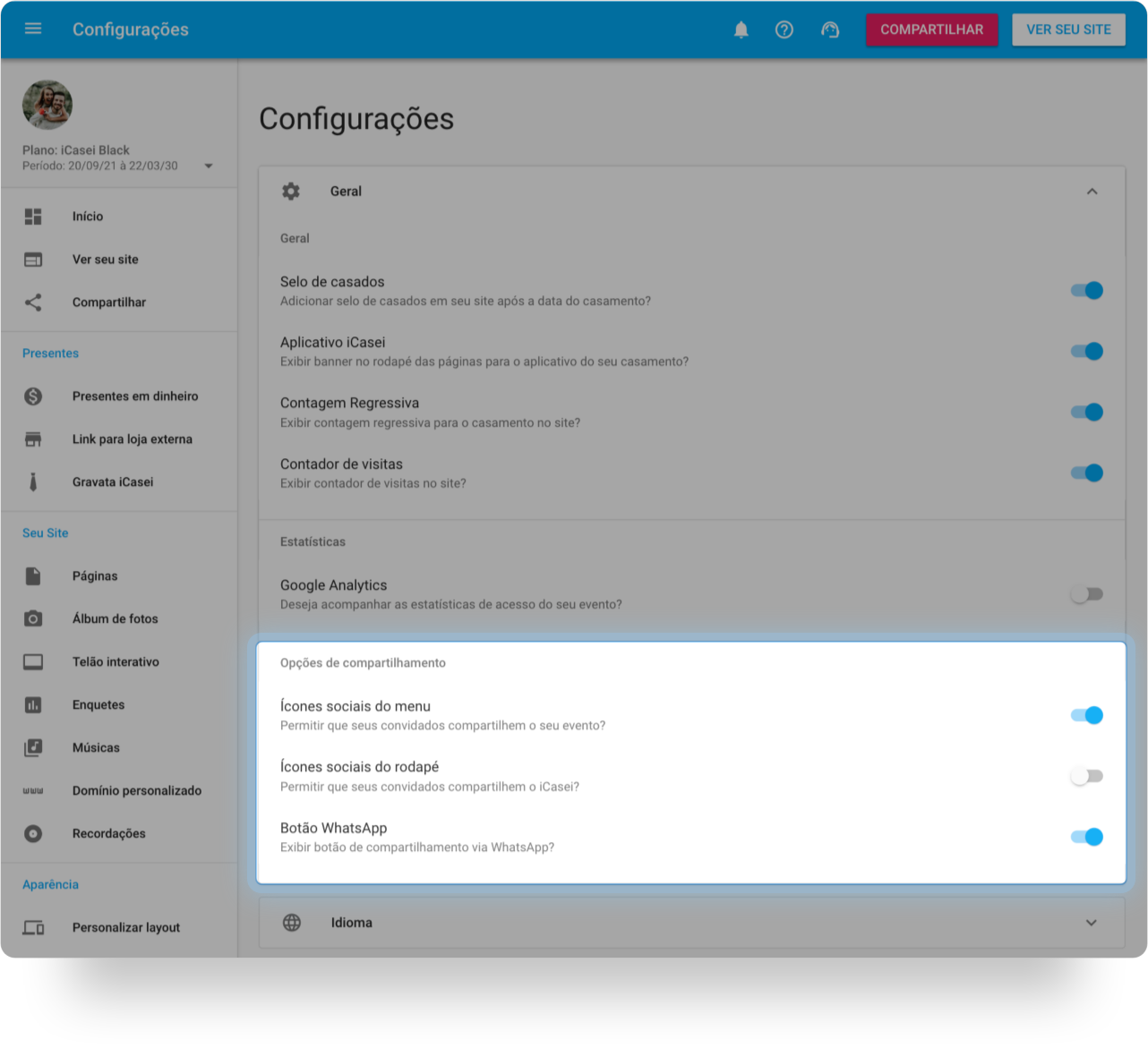 Configurações gerais do site de casamento.png