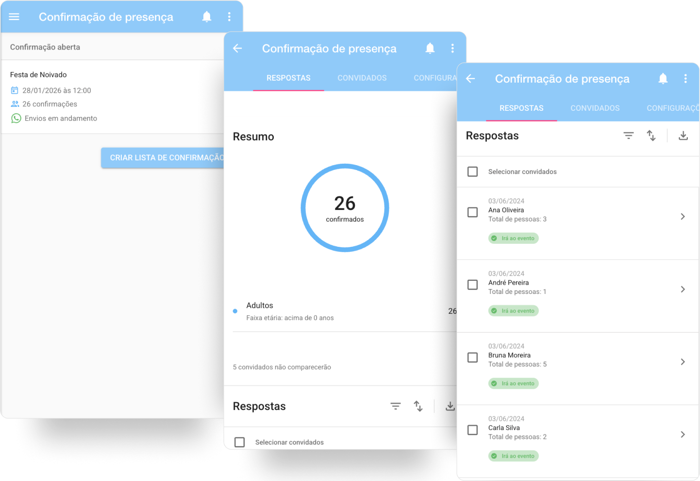 RSVP: confirmação de presença