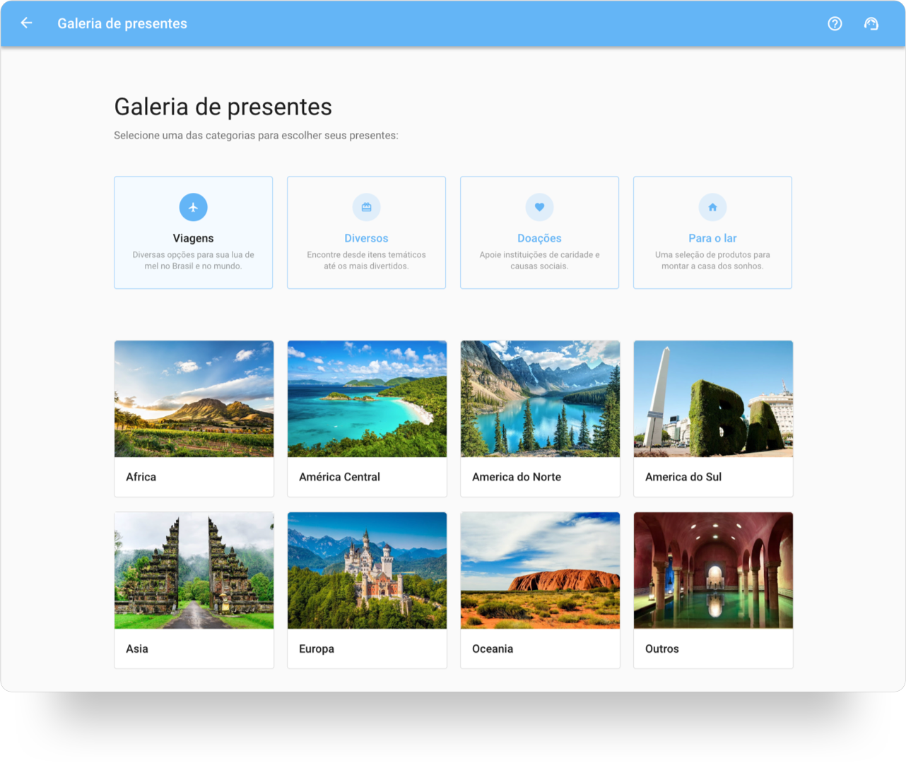 Galeria de presentes