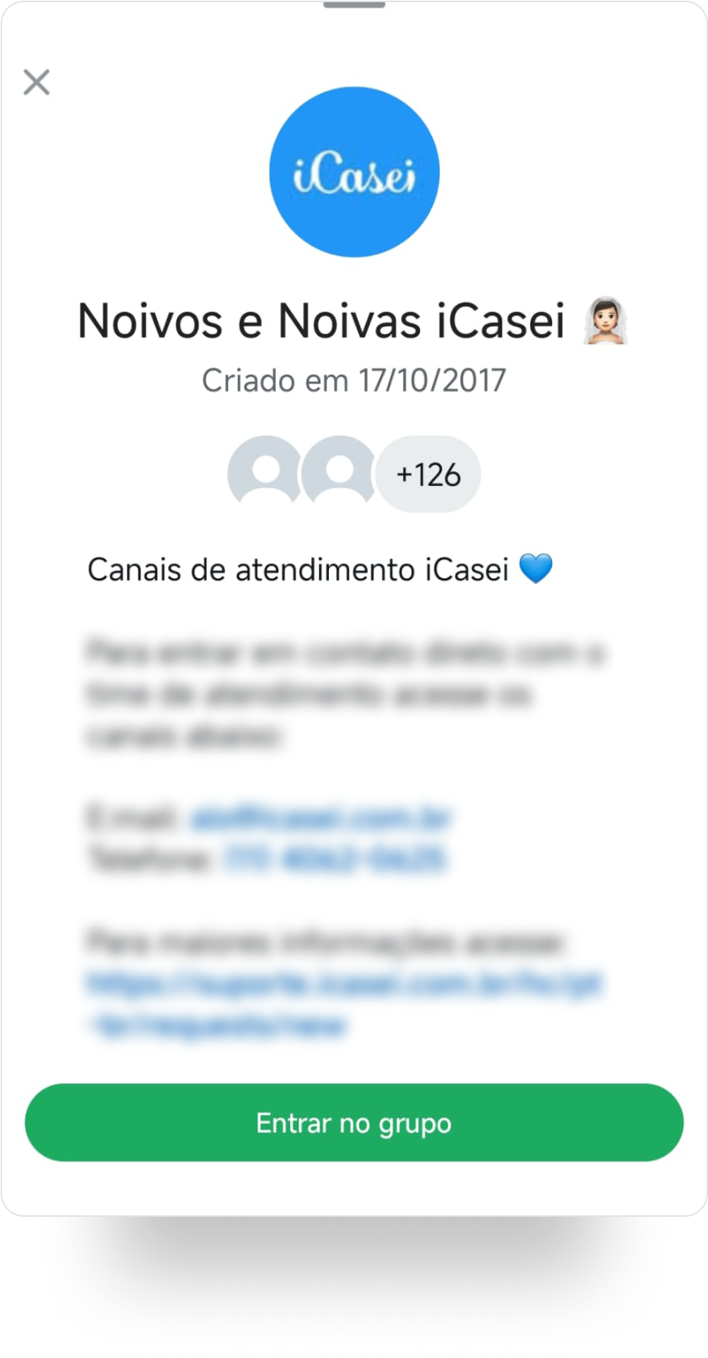 Telas do aplicativo iCasei