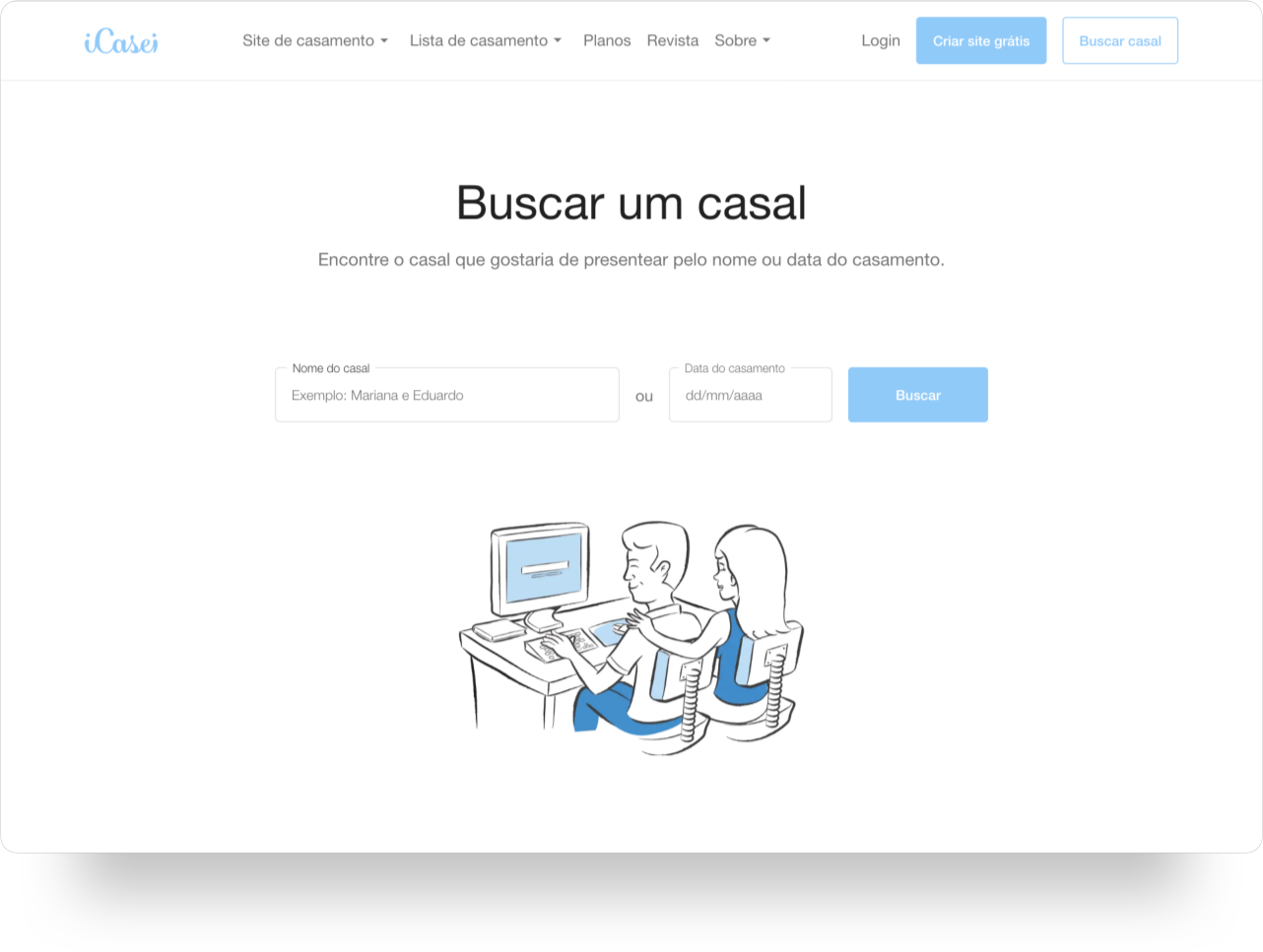 Buscar um casal no site iCasei.png